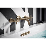 Purist Deck- or wall-mount bath faucet handle trim with cross design