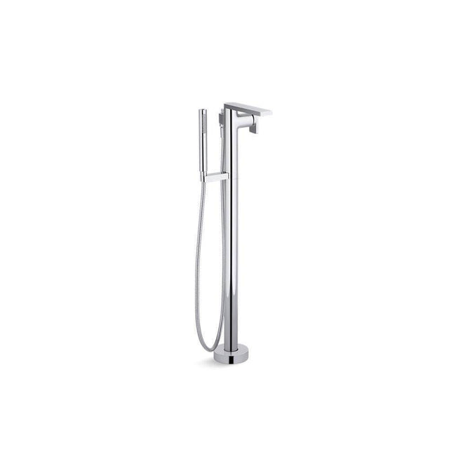 Kohler - Composed Floor-mount bath filler trim with handshower - Vibrant Brushed Moderne Brass