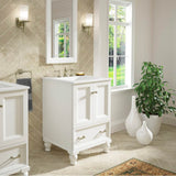 Damask 24'' bathroom vanity cabinet with furniture legs, 2 doors and 1 drawer