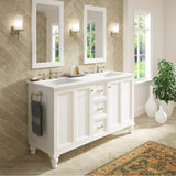 Damask 60'' bathroom vanity cabinet with furniture legs, 2 doors and 3 drawers