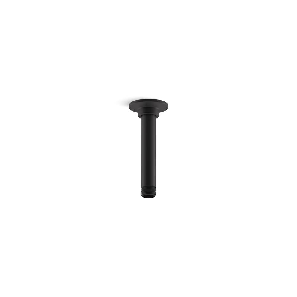 Kohler - 6'' ceiling-mount single-function rainhead arm and flange - Matte Black