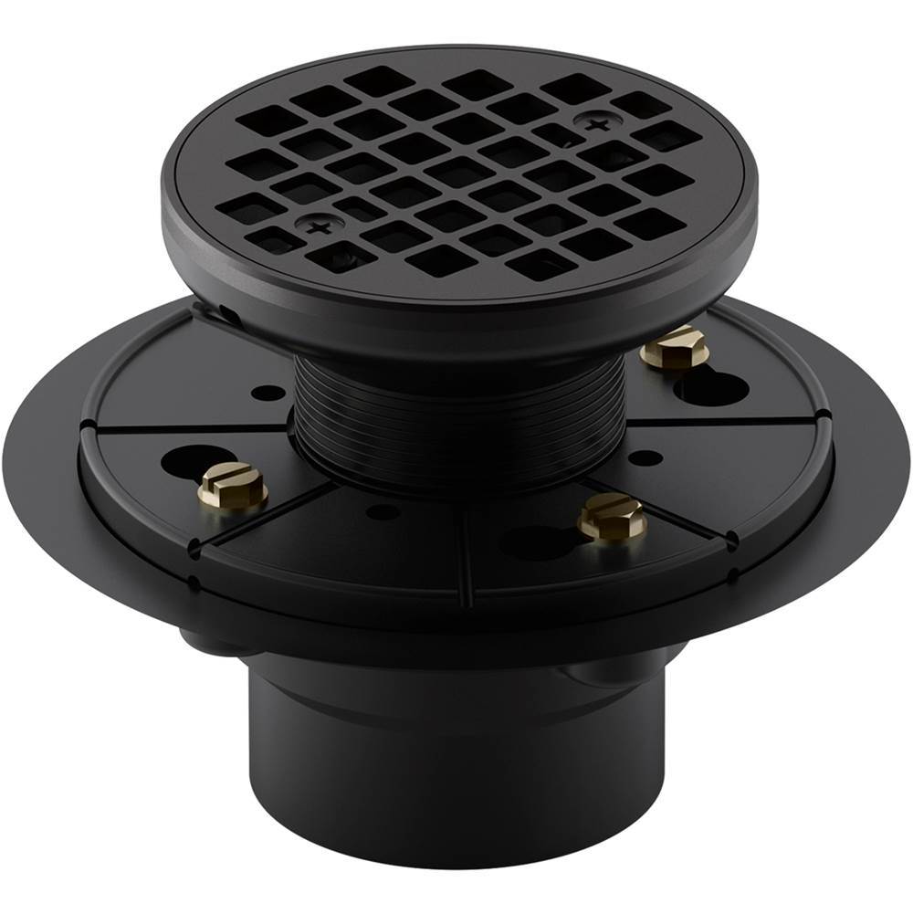 Kohler - Clearflo Round design tile-in shower drain - Matte Black