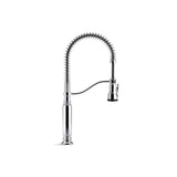 Tournant Semi-professional kitchen sink faucet with three-function sprayhead