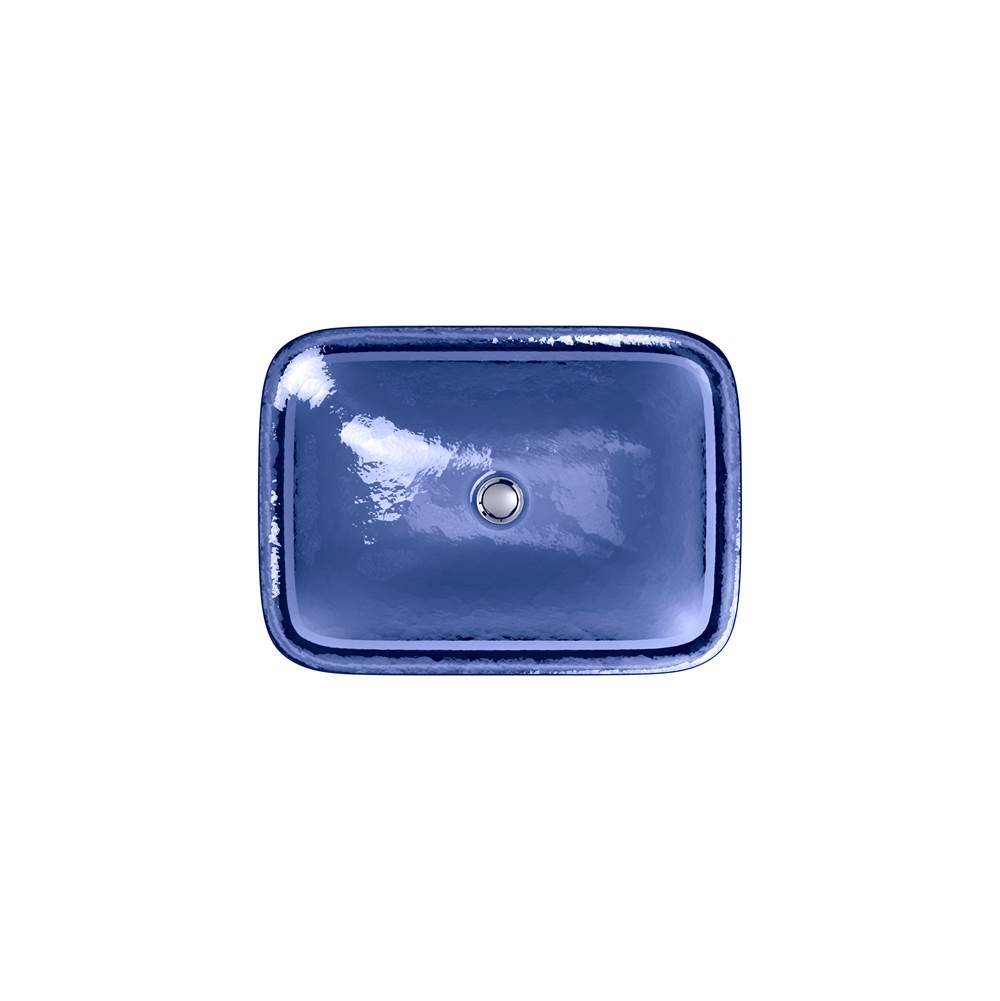 Kohler - Inia 20-3/4'' rectangular drop-in bathroom sink, no overflow - Translucent Sapphire