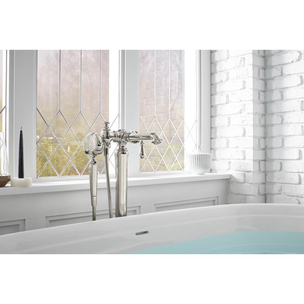 Artifacts Floor-mount bath filler trim with handshower