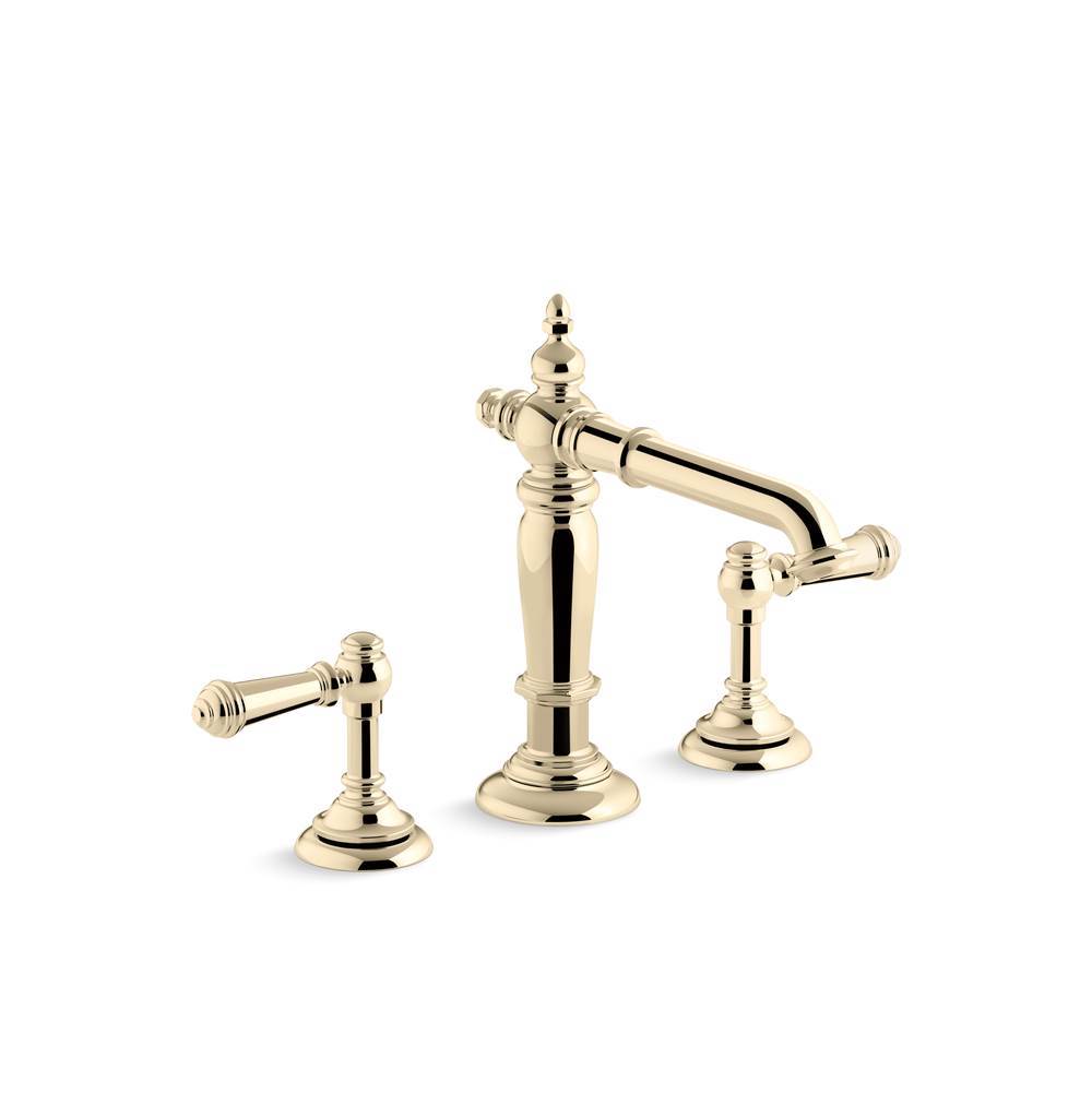 Kohler - Artifacts Bathroom sink faucet spout with Column design, 1.2 gpm - Vibrant French Gold