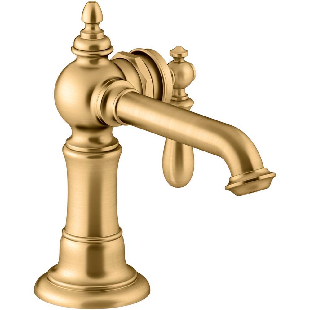Kohler - Artifacts Single-handle bathroom sink faucet, 1.2 gpm - Vibrant Brushed Moderne Brass