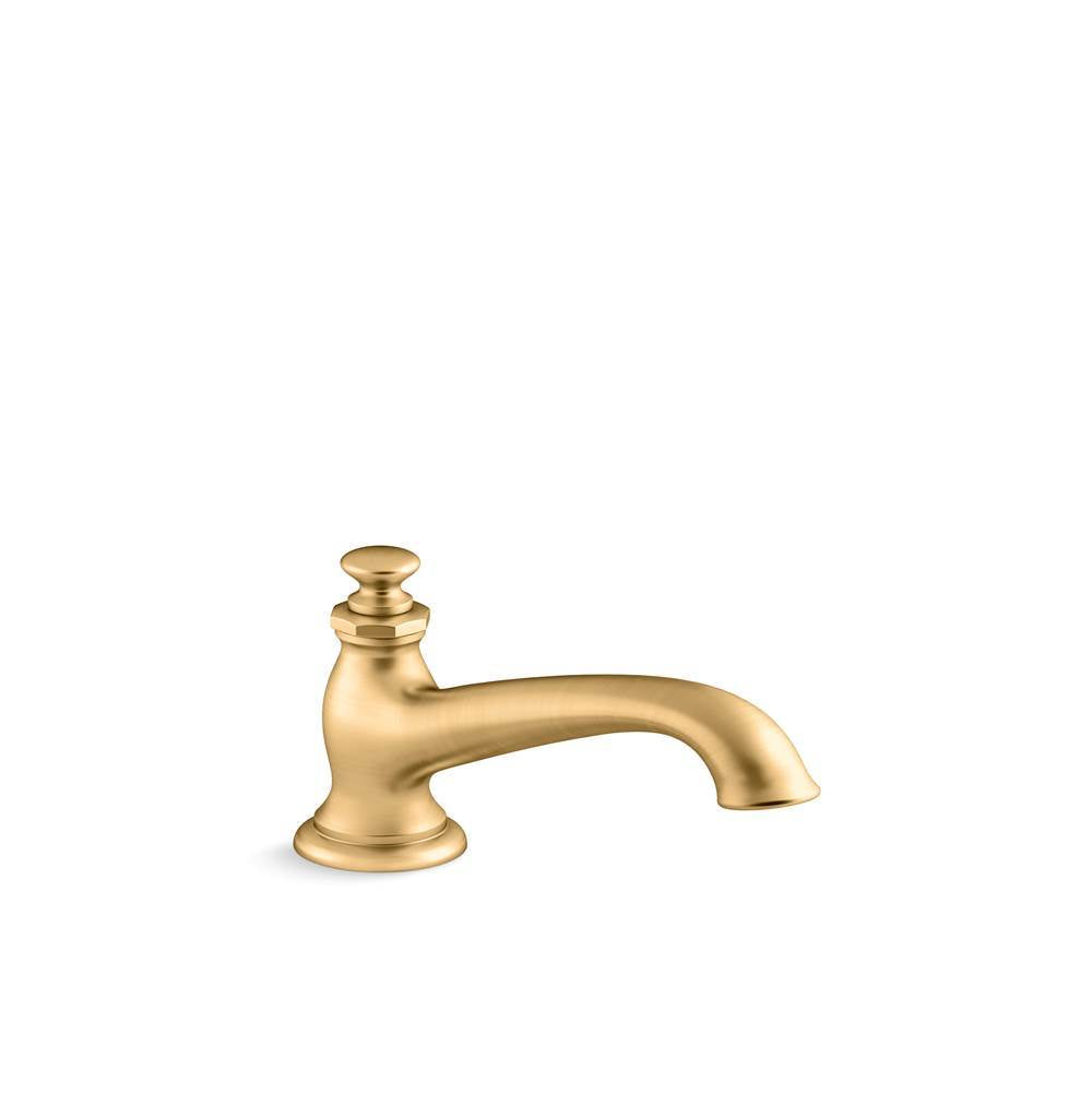 Kohler - Artifacts Deck-mount bath spout with flare design - Vibrant Brushed Moderne Brass
