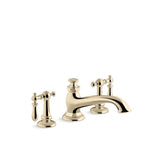 Artifacts Deck-mount bath spout with flare design