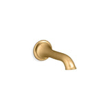 Kohler - Artifacts Wall-mount bath spout with flare design - Vibrant Brushed Moderne Brass