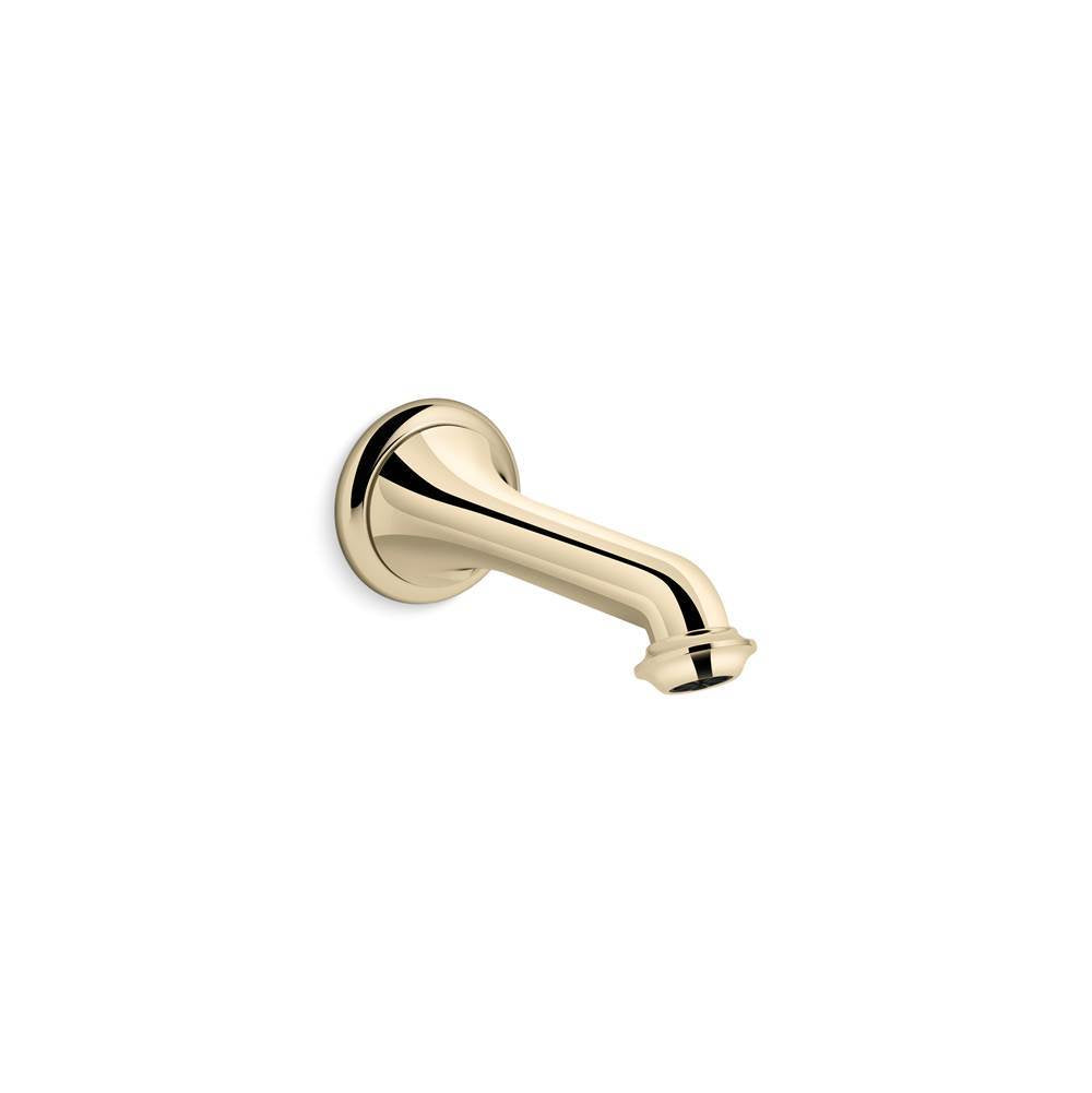 Kohler - Artifacts Wall-mount bath spout with turned design - Vibrant French Gold