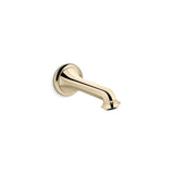 Kohler - Artifacts Wall-mount bath spout with turned design - Vibrant French Gold