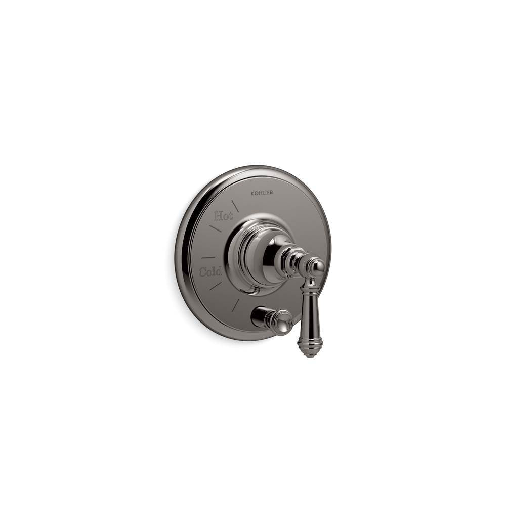 Kohler - Artifacts Rite-Temp valve trim with push-button diverter and lever handle - Vibrant Titanium