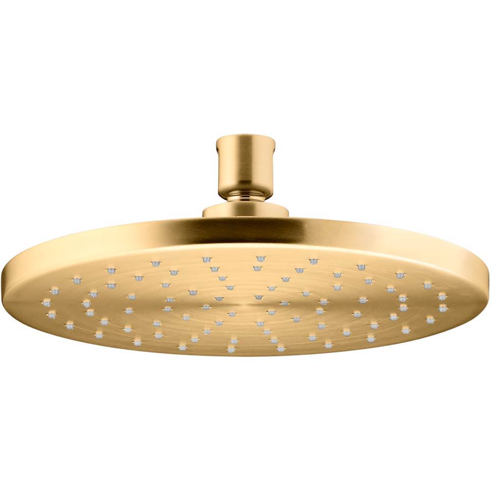 Kohler - Contemporary Round 8'' single-function rainhead, 2.5 gpm - Vibrant Brushed Moderne Brass