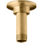 Kohler - 3'' ceiling-mount single-function rainhead arm and flange - Vibrant Brushed Moderne Brass