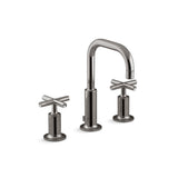 Kohler - Purist Widespread bathroom sink faucet with Cross handles, 1.2 gpm - Vibrant Titanium