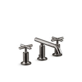 Kohler - Purist Widespread bathroom sink faucet with Cross handles, 1.2 gpm - Vibrant Titanium