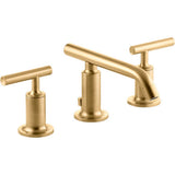 Kohler - Purist Widespread bathroom sink faucet with Lever handles, 1.2 gpm - Vibrant Brushed Moderne Brass