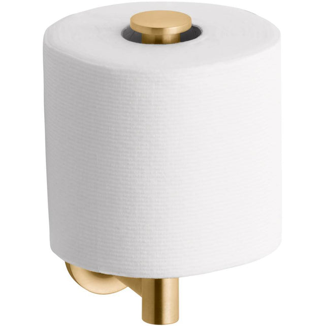 Kohler - Purist Vertical toilet paper holder - Vibrant Brushed Moderne Brass