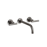 Kohler - Purist Wall-mount bathroom sink faucet trim with Lever handles, 1.2 gpm - Vibrant Titanium
