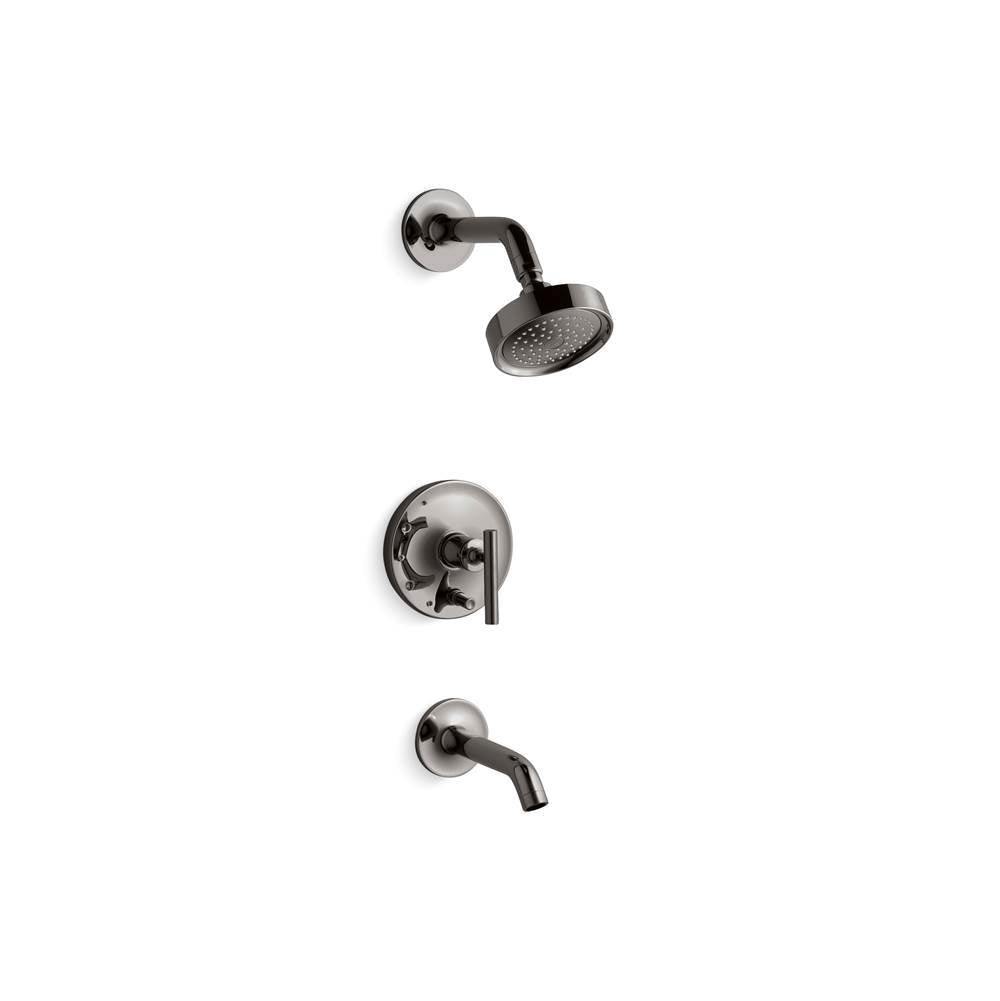 Kohler - Purist Rite-Temp bath and shower trim kit with push-button diverter and lever handle, 2.5 gpm - Vibrant Titanium
