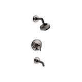 Kohler - Purist Rite-Temp bath and shower trim kit with push-button diverter and lever handle, 2.5 gpm - Vibrant Titanium