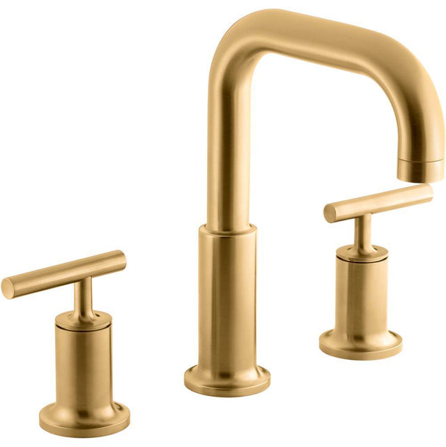 Kohler - Purist Deck-mount bath faucet trim with Lever handles - Vibrant Brushed Moderne Brass