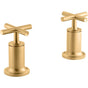 Kohler - Purist Deck- or wall-mount bath faucet handle trim with cross design - Vibrant Brushed Moderne Brass