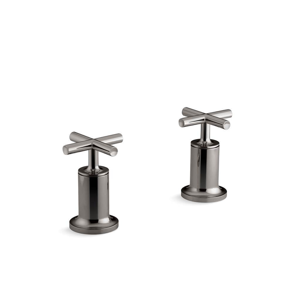 Kohler - Purist Deck- or wall-mount bath faucet handle trim with cross design - Vibrant Titanium