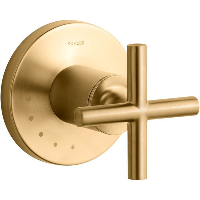 Kohler - Purist MasterShower volume control valve trim with cross handle - Vibrant Brushed Moderne Brass