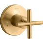 Kohler - Purist MasterShower transfer valve trim with cross handle - Vibrant Brushed Moderne Brass