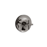 Kohler - Purist Rite-Temp valve trim with push-button diverter and cross handle - Vibrant Titanium