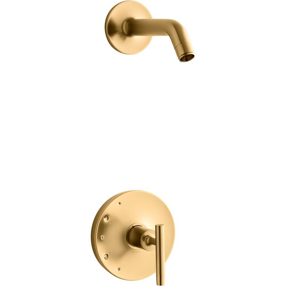 Kohler - Purist Rite-Temp shower trim kit with lever handle, without showerhead - Vibrant Brushed Moderne Brass
