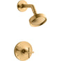 Kohler - Purist Rite-Temp shower trim kit with cross handle, 2.5 gpm - Vibrant Brushed Moderne Brass
