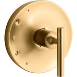 Kohler - Purist Rite-Temp valve trim with lever handle - Vibrant Brushed Moderne Brass