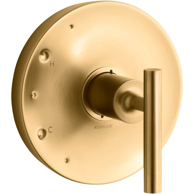 Kohler - Purist Rite-Temp valve trim with lever handle - Vibrant Brushed Moderne Brass