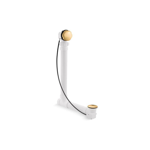 Kohler - Clearflo Cable bath drain with PVC tubing - Vibrant Brushed Moderne Brass
