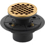 Kohler - Clearflo Round design tile-in shower drain - Vibrant Brushed Moderne Brass
