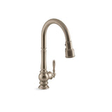 Kohler - Artifacts Pull-down kitchen sink faucet with three-function sprayhead - Vibrant Brushed Bronze