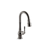 Kohler - Artifacts Pull-down kitchen sink faucet with three-function sprayhead - Vibrant Titanium