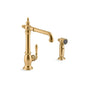 Kohler - Artifacts Single-handle kitchen sink faucet with side sprayer - Vibrant Brushed Moderne Brass