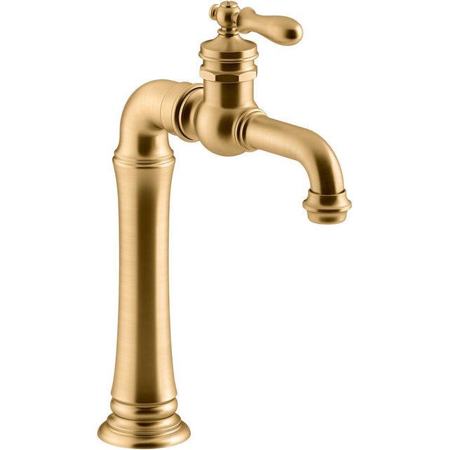 Kohler - Artifacts Gentleman's Single-handle bar sink faucet - Vibrant Brushed Moderne Brass