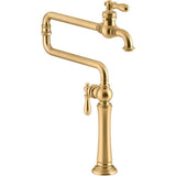 Kohler - Artifacts Deck-mount pot filler - Vibrant Brushed Moderne Brass