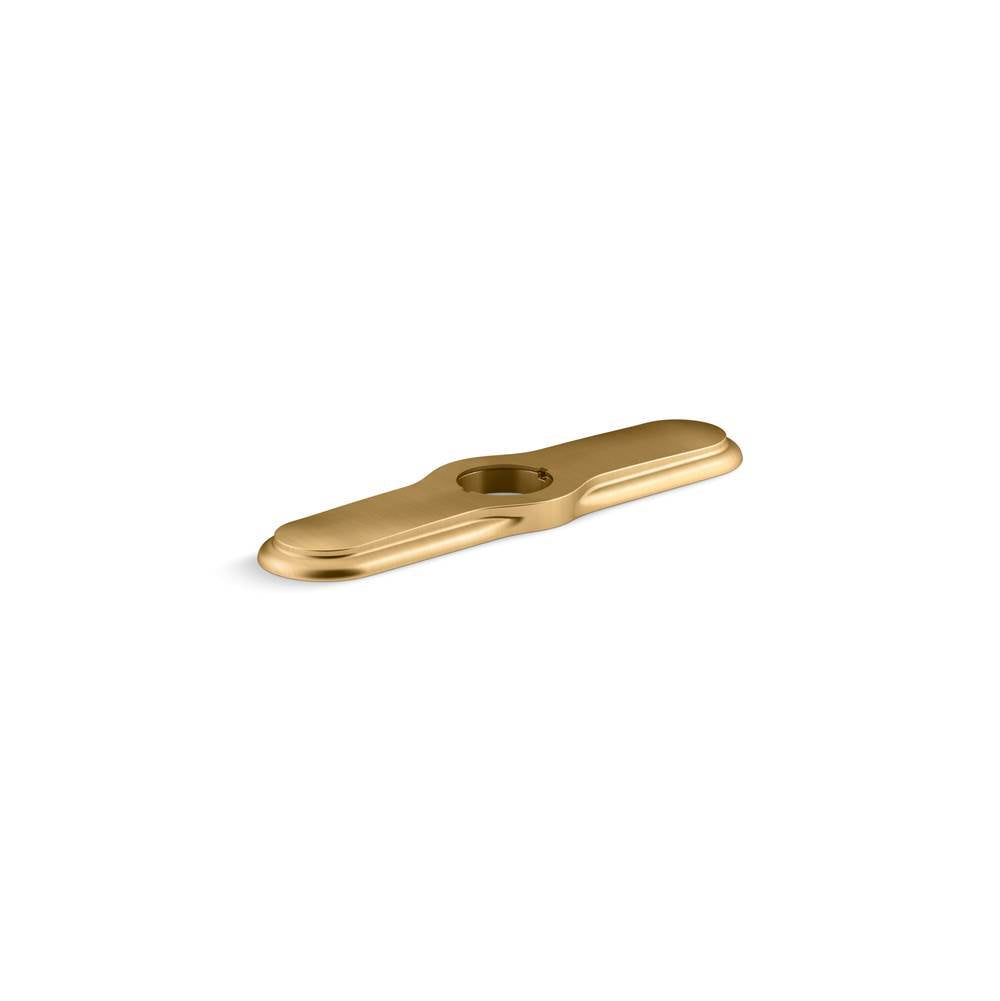 Kohler - 3-hole kitchen faucet escutcheon - Vibrant Brushed Moderne Brass