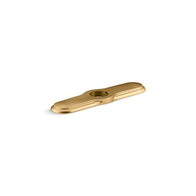 Kohler - 3-hole kitchen faucet escutcheon - Vibrant Brushed Moderne Brass