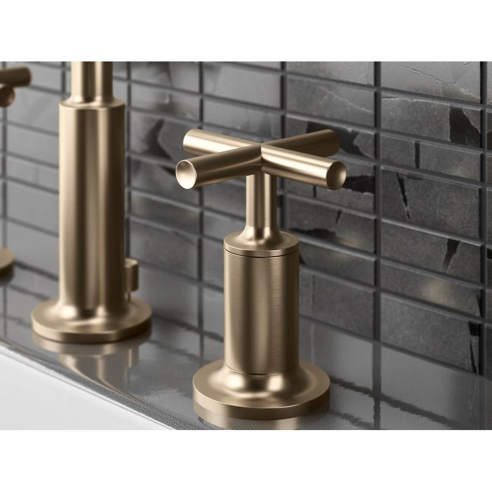Purist Widespread bathroom sink faucet with Cross handles, 1.2 gpm