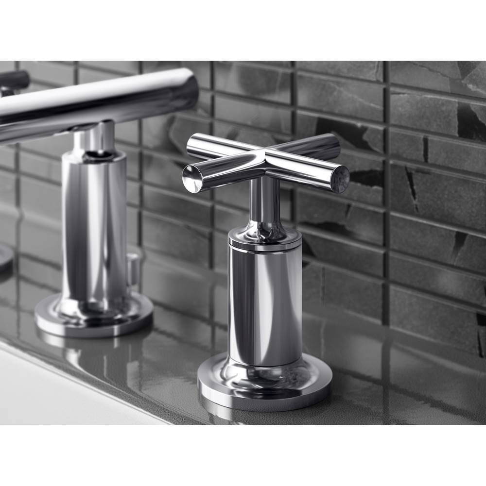 Purist Widespread bathroom sink faucet with Cross handles, 1.2 gpm