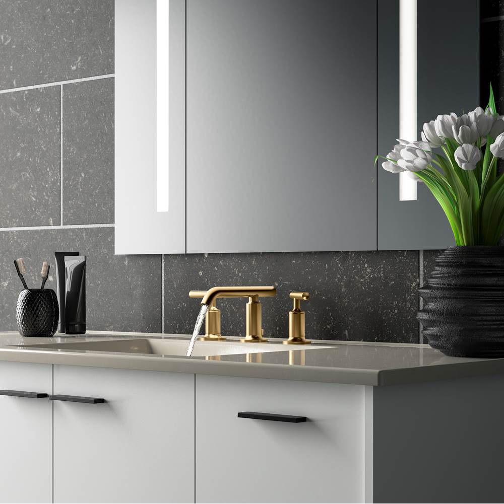 Purist Widespread bathroom sink faucet with Lever handles, 1.2 gpm
