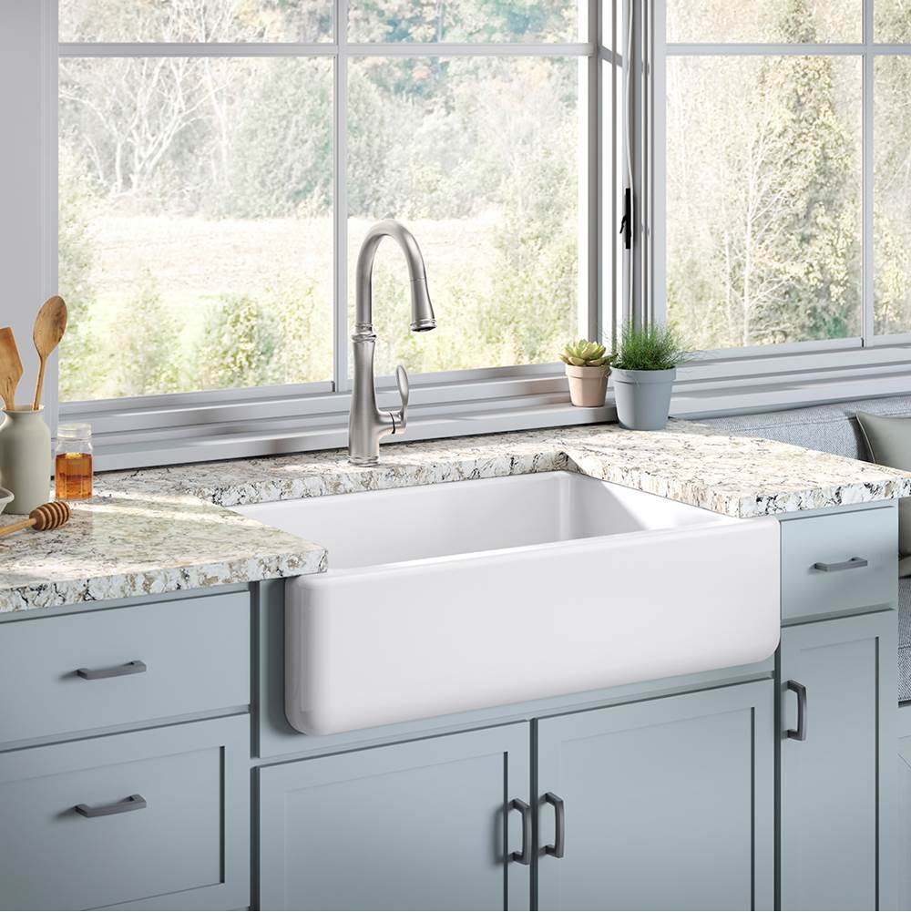 Bellera Pull-down kitchen sink faucet with three-function sprayhead