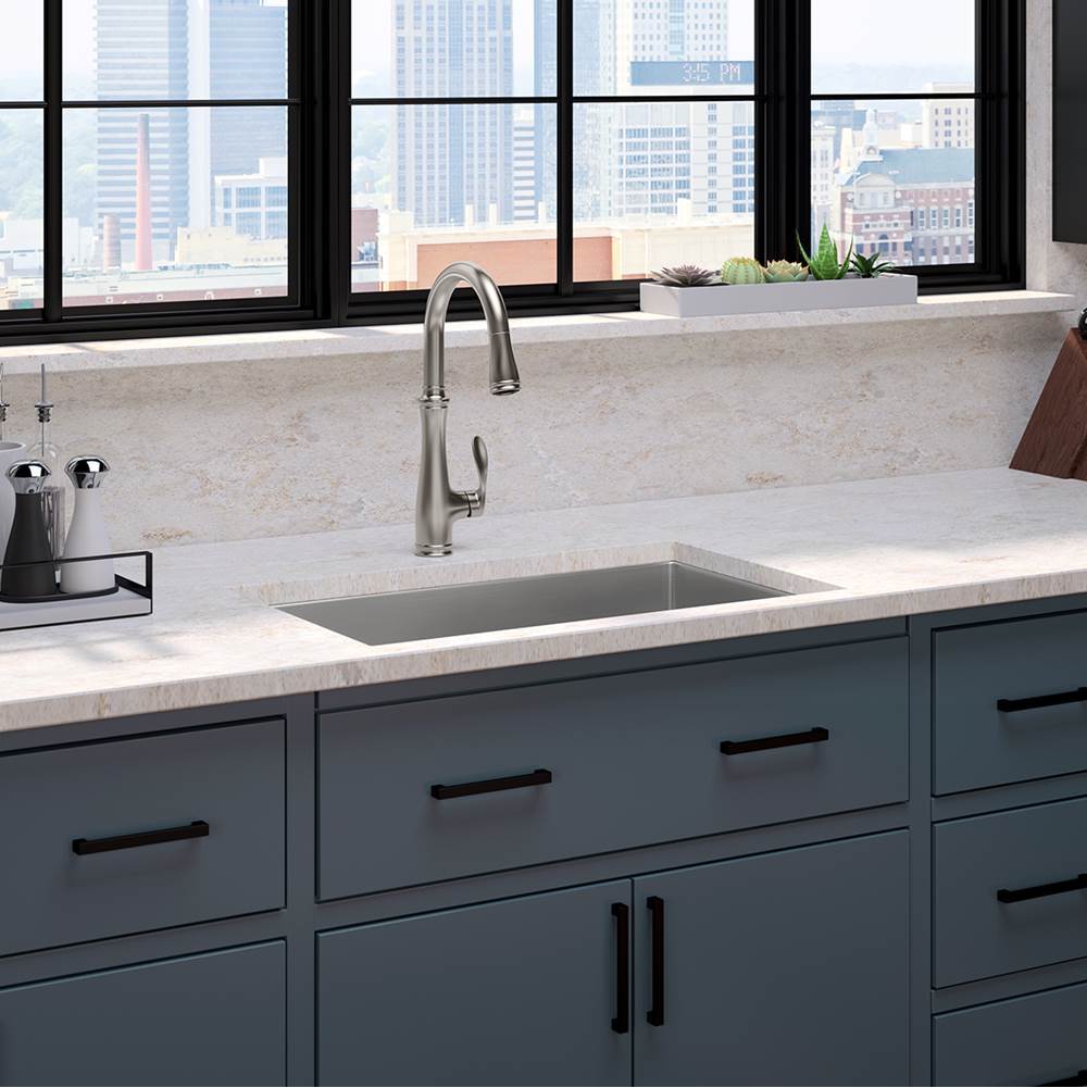 Bellera Pull-down kitchen sink faucet with three-function sprayhead